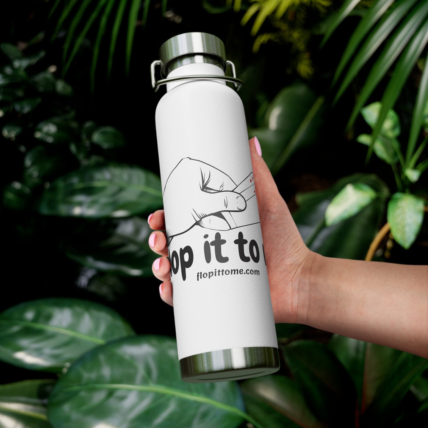 Flop it to me Bottle (white), 22oz