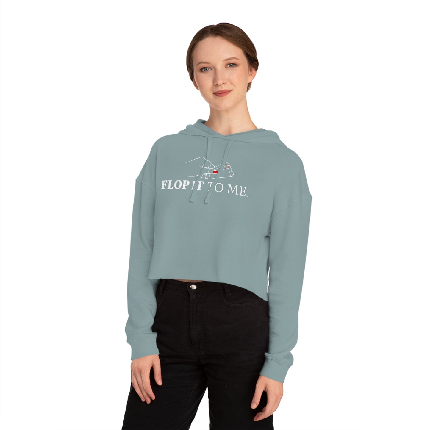 Flop it to me Cropped Hooded Sweatshirt